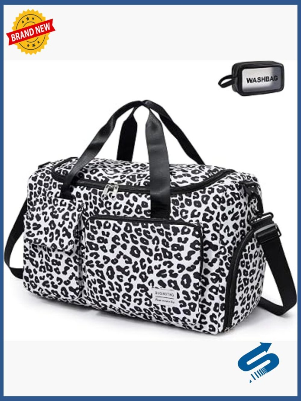 Small Gym Bag for Women, Travel Duffle Weekender with Shoe Compartment